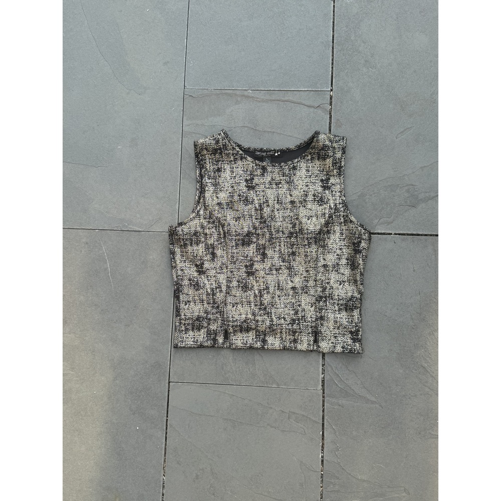 Living doll Black and Gold‎ Crop Top Shell Size L